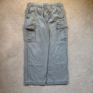 Y2K Old Navy Cargo Pants Men's 32x30 Olive Green Baggy Skater Grunge